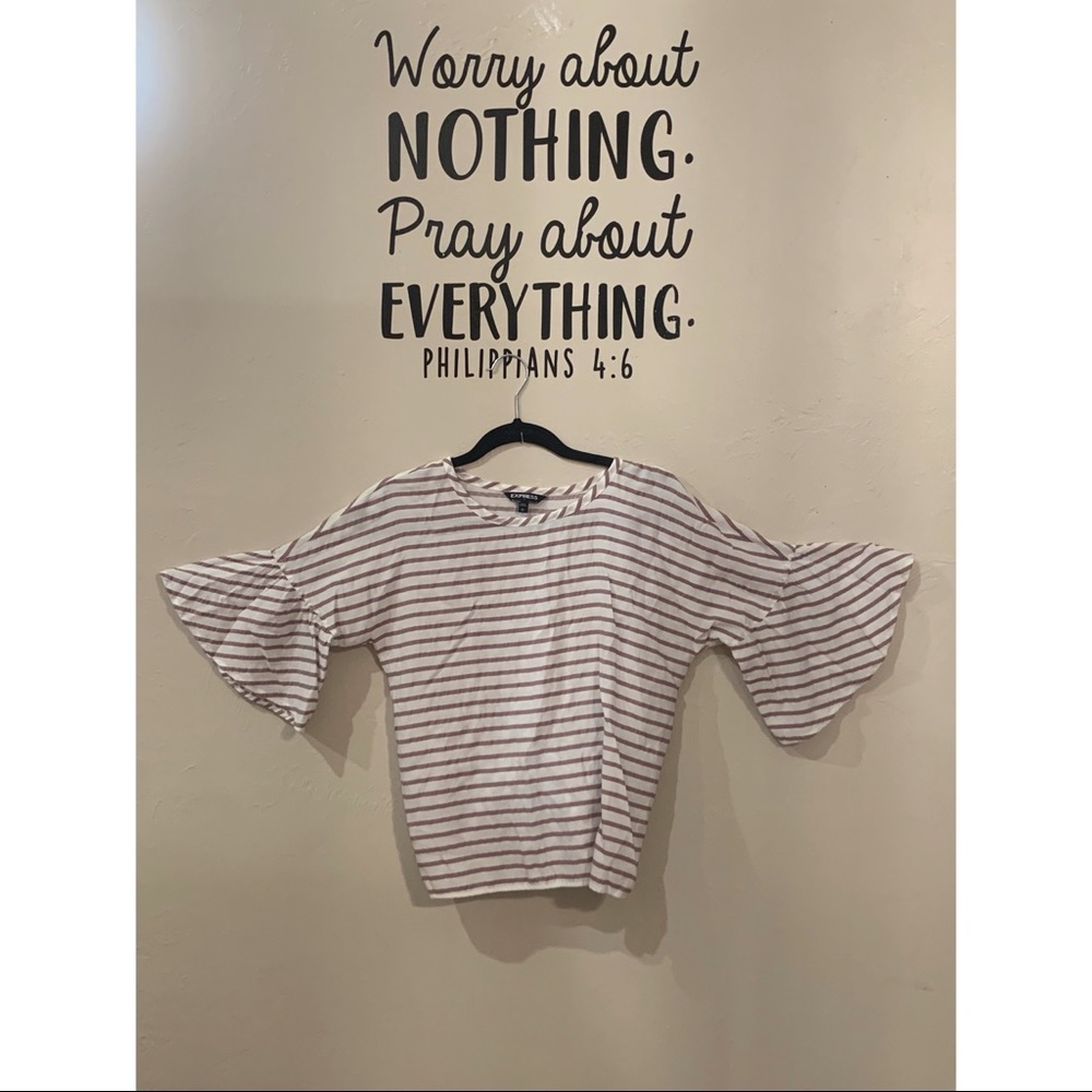 Striped Shirt- bow in the back